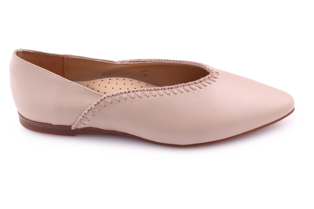 【THEAIRTOWN】stiletto flat shoes ★ Black Pointed-Toe High-Vamp Slingback Flats - CHARLES & KEITH US